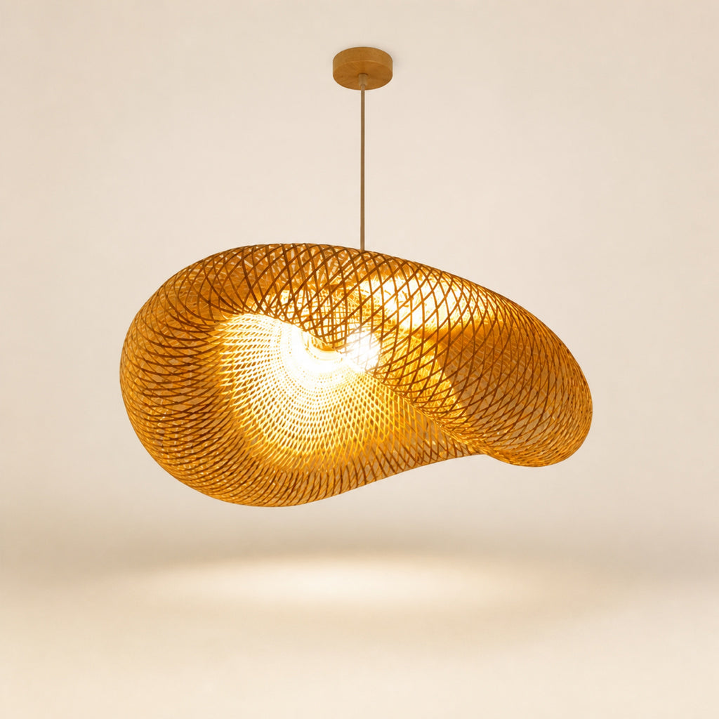Suspension bambou tressé