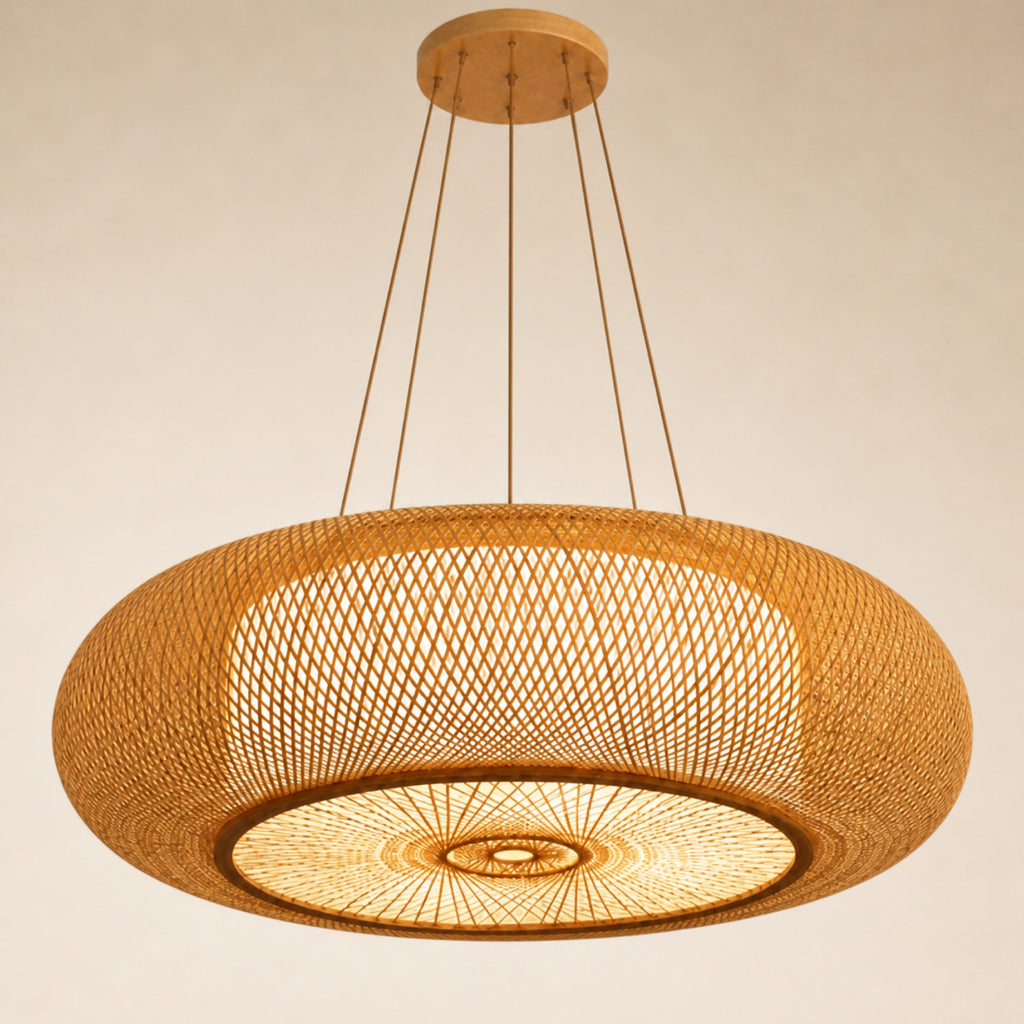 Suspension bambou tissée, autre vue