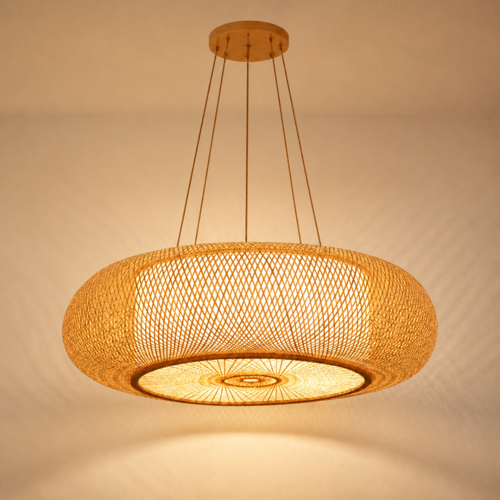 Suspension bambou tissée, autre cadrage