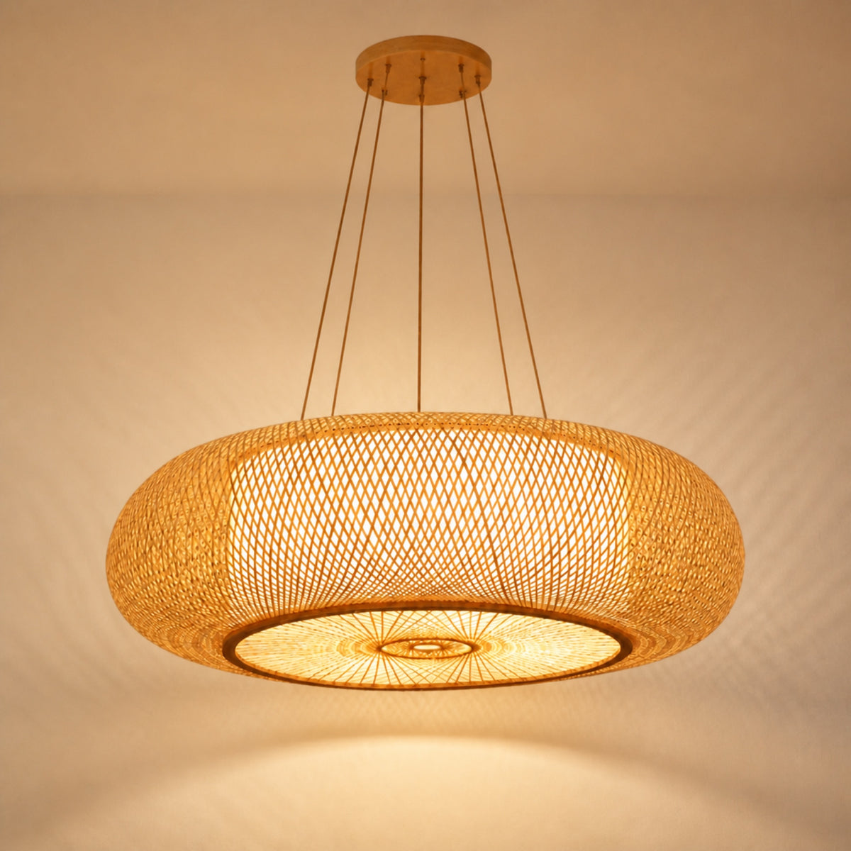 Suspension bambou tissée, autre cadrage