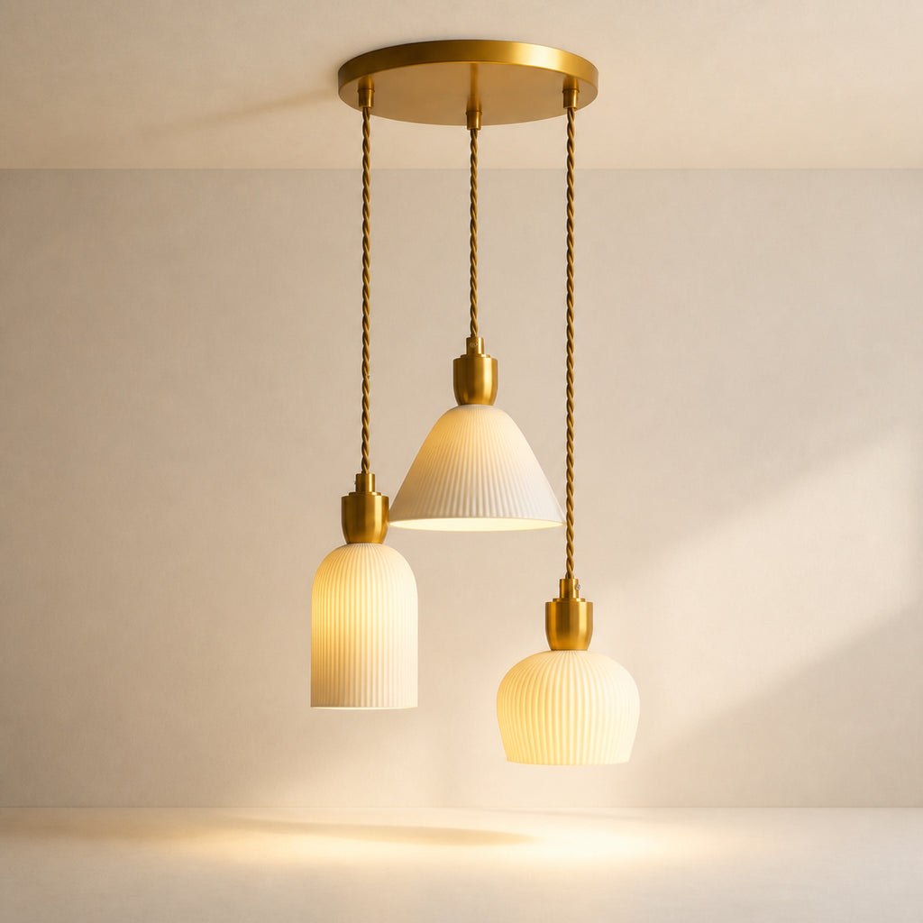 Suspension 3 lumières, vue complémentaire