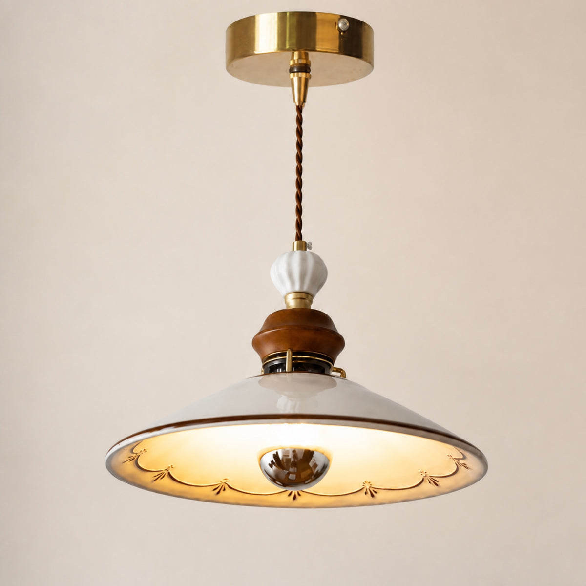 Suspension coupelle en céramique à motifs, autre vue