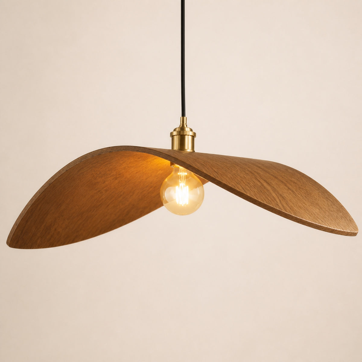 Suspension bois deux pétales, autre vue