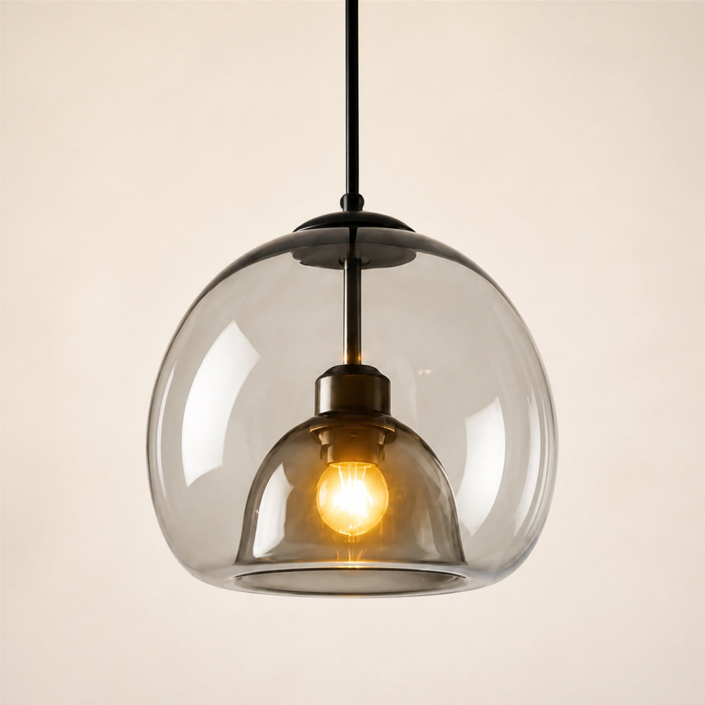 Suspension globe en verre double paroi, autre vue