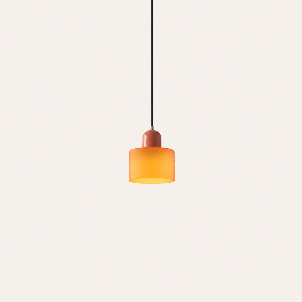 Suspension cylindre verre teinté, chambre, vue Codex 5