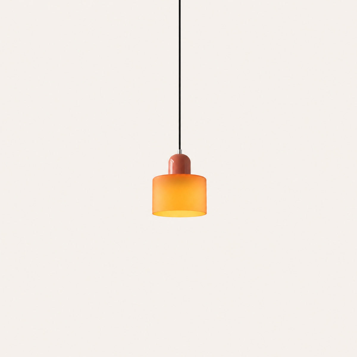 Suspension cylindre verre teinté, chambre, vue Codex 5